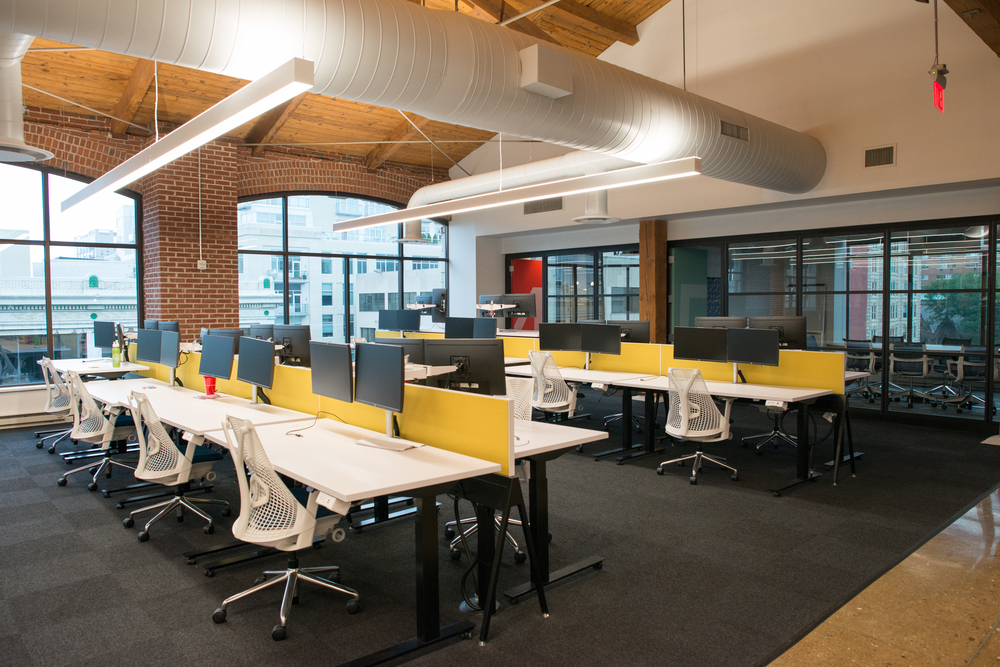 trendy, modern office space in a facility