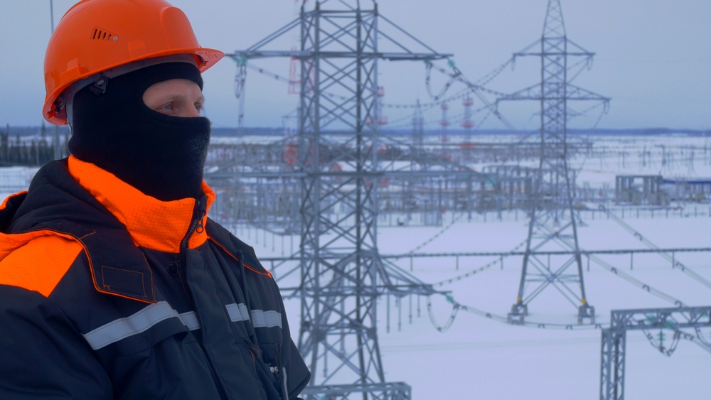 Industrial maintenance worker in winter PPE
